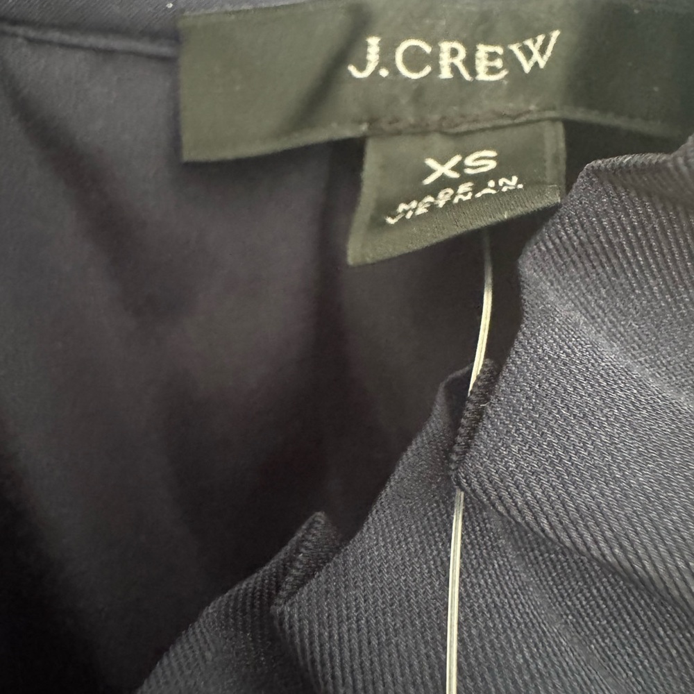 Elegant J. Crew Navy Dress with Cream Bow - Picture 4 of 4